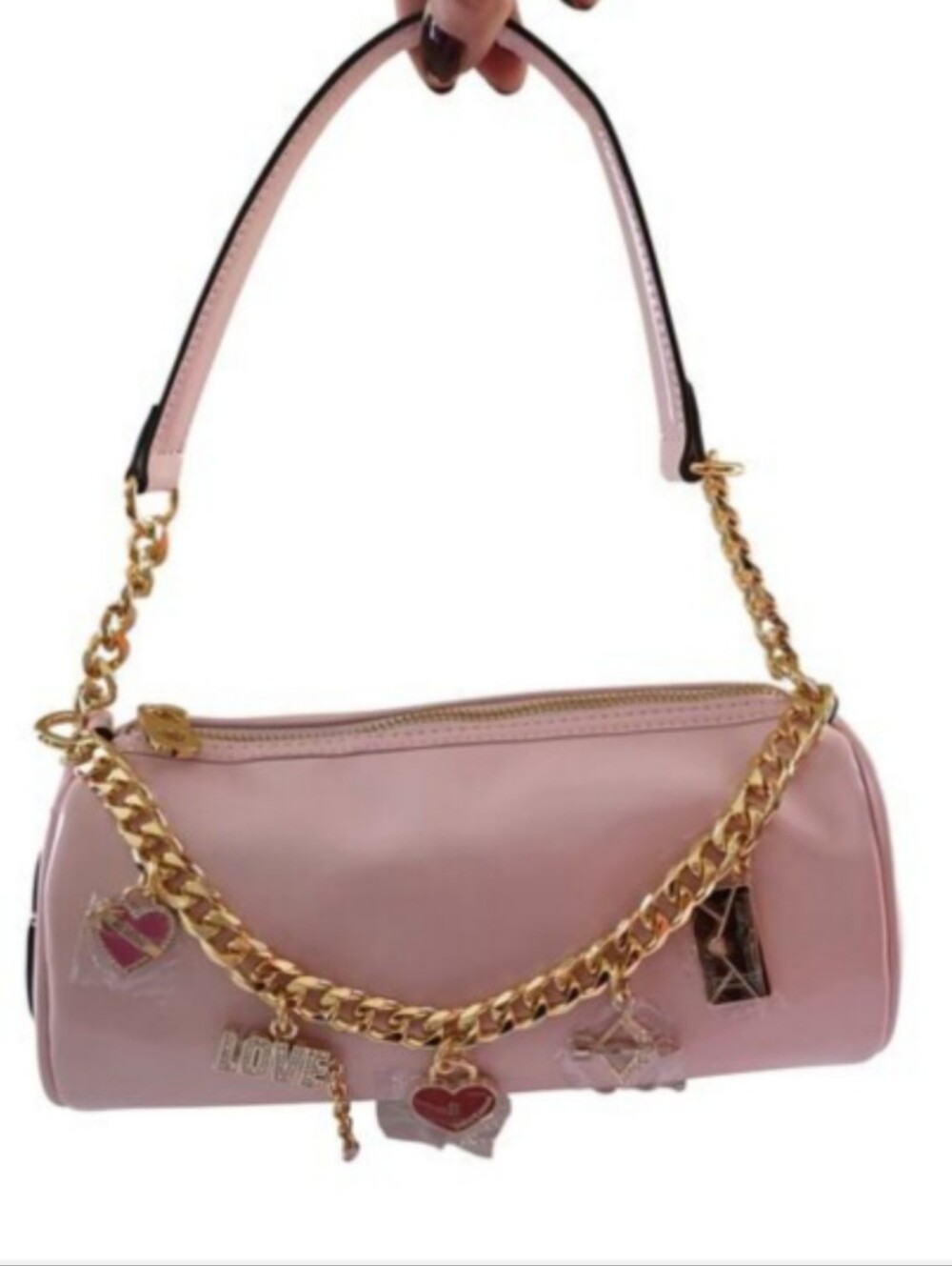 Juicy Couture Love Comes Softly Shoulder Bag In Patent   Chiffon Pink